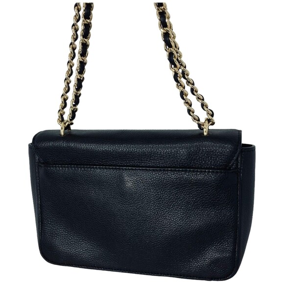 TORY BURCH Mercer Adjustable Shoulder Bag Black Pebbled Leather Gold Hardware - Picture 5 of 16